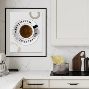 Meer Espresso Minder Depresso Kitchen Poster