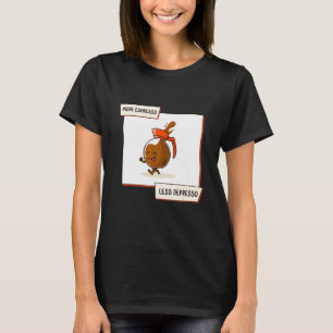 Meer Espresso Minder Depresso Koffie Ochtend Essen T-shirt
