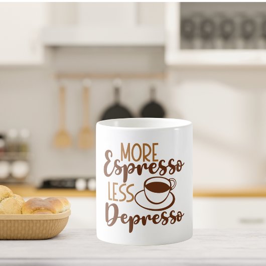 Meer Espresso Minder Depresso Koffiemok