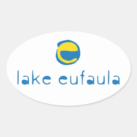 Meer Eufaula Ovale Sticker (Voorkant)