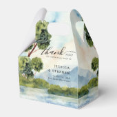 Meer Evergreen Waterverf Weddenschap Dank je Bedankdoosjes (Voorkant Zijde)