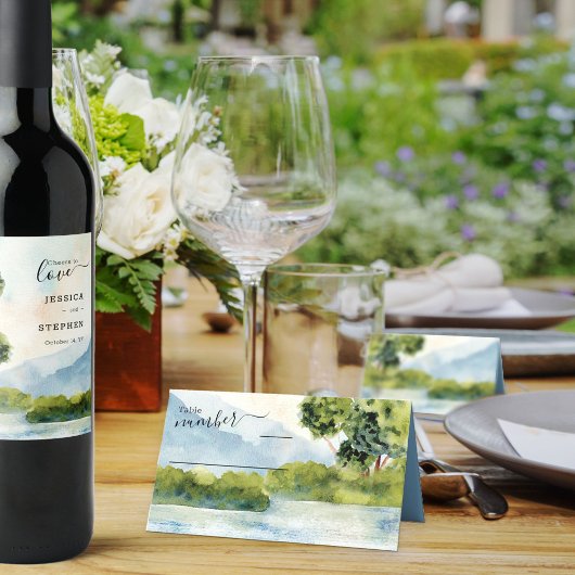 Meer Evergreen Waterverf Wedding Dusty Blue