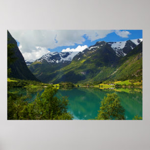 Meer Floen, Noorwegen, landschap Poster