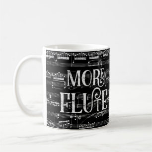 Meer Flute Chalkboard - Black White Music Koffiemok
