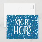 Meer Franse Hoorn - Blauwe Witte Muziek Briefkaart (Voorkant / Achterkant)