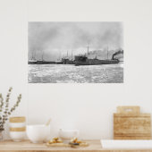 Meer Freighters in Winter Poster (Keuken)