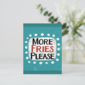 Meer frietjes alsjeblieft Briefkaart (Staand voorkant)