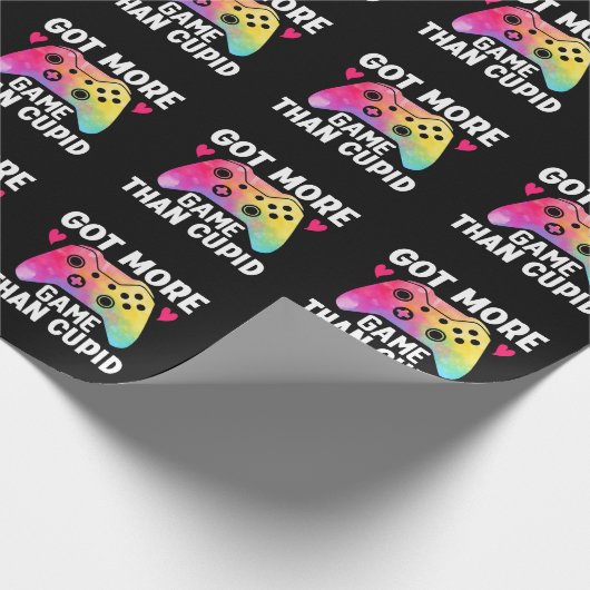 Meer game dan Cupid Valentijn Video Game Cadeaupapier (Hoek)