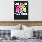 Meer game dan Cupid Valentijn Video Game Canvas Afdruk (Insitu (Slaapkamer))
