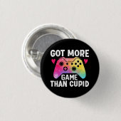 Meer game dan Cupid Valentijn Video Game Ronde Button 3,2 Cm (Voorkant /achterkant)
