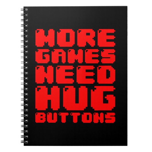 MEER GAMES HEBBEN HUG-BUTTONNEN NODIG NOTITIEBOEK (Voorkant)