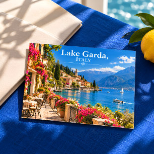 Meer Garda Italië Schitterend Meer Dorp Reizen Briefkaart