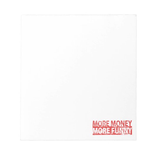 Meer geld - meer grappig notitieblok (Voorkant)