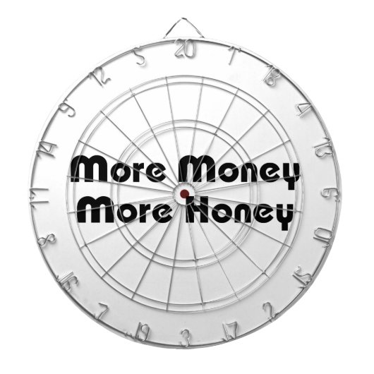 Meer geld meer honing dartbord (Voorkant)