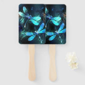 Meer gloeiende libellen handwaaier (Voorkant en achterkant)