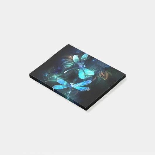 Meer gloeiende libellen post-it® notes (Schuin)