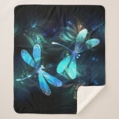 Meer gloeiende libellen sherpa deken (Voorkant)