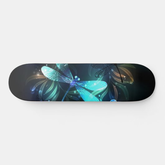 Meer gloeiende libellen skateboard (Horizontaal)