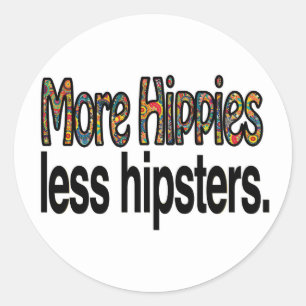 Meer Hippies Minder Hipsters Sticker