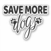 Meer honden opslaan - Dog Rescue Sticker (Voorkant)