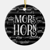 Meer Horn Chalkboard - Black White Music Keramisch Ornament (Voorkant)