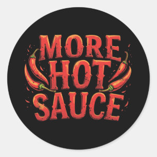 Meer Hot Sauce Spicy Chili Food Lover Ronde Sticker