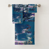 meer in blauw bad handdoek (Insitu)