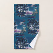 meer in blauw bad handdoek (Handdoek)