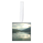 Meer in de bergen kubus ornament (Voorkant)