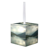 Meer in de bergen kubus ornament (Achter hoekig)