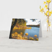 Meer in Herfst Kaart (Gele Bloem)