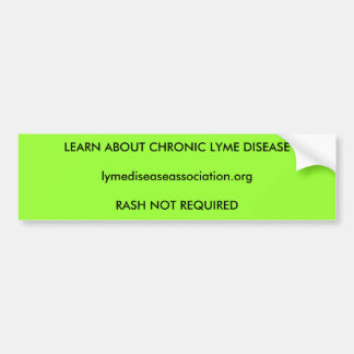Meer informatie over chronische lymziekte bumpersticker