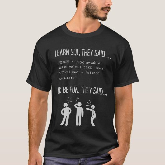 Meer informatie over verzonden SQL T-shirt (Voorkant)