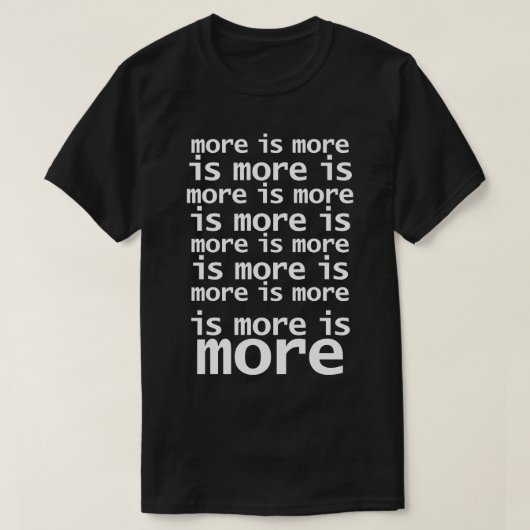 Meer is Meer 1 T-shirt (Design voorkant)