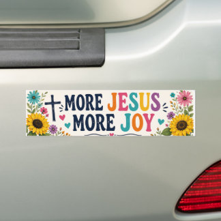 Meer Jezus Meer Vreugde Fel Kleurrijke Bumperstick Bumpersticker
