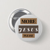 Meer Jezus Ronde Button 5,7 Cm (Voorkant /achterkant)