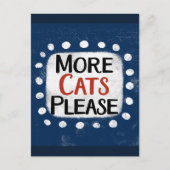 Meer katten alsjeblieft Briefkaart (Voorkant)