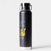 Meer katten Funny Gezegde Black Waterfles (Achterkant)