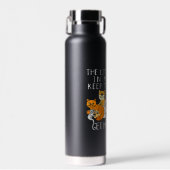 Meer katten Funny Gezegde Black Waterfles (Voorkant)