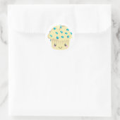 Meer Kawaii Muffin-gezichten Ronde Sticker (Tas)