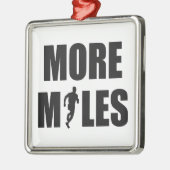 Meer kilometers lopen metalen ornament (Links)