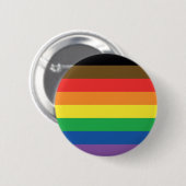 Meer kleur, meer gekleurde regenboog, LGBT Ronde Button 5,7 Cm (Voorkant /achterkant)