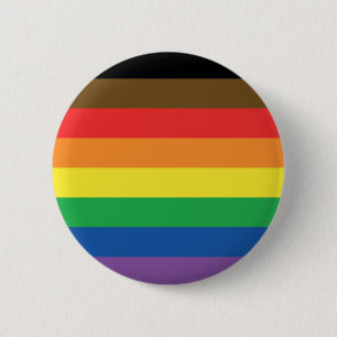 Meer kleur, meer gekleurde regenboog, LGBT Ronde Button 5,7 Cm