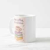 Meer koffie Minder syllabus Grappige mok (Voorkant links)