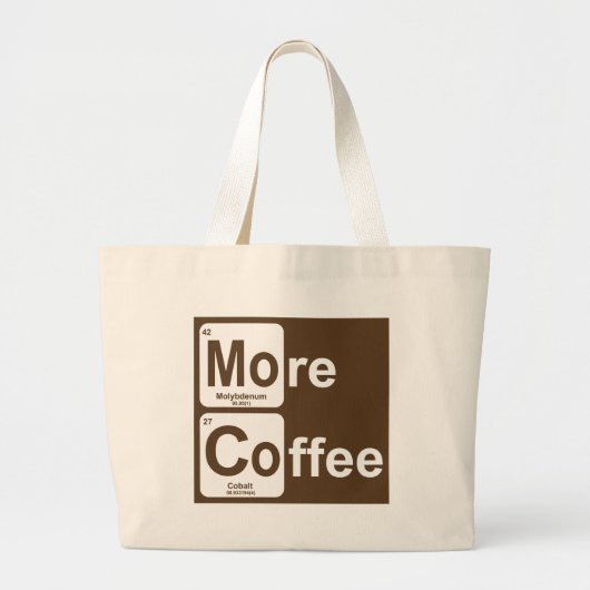 Meer koffie-periodieke tabel grote tote bag (Voorkant)