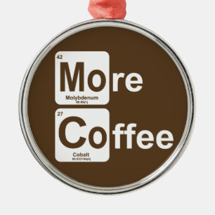 Meer koffie-periodieke tabel metalen ornament