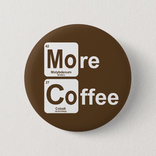 Meer koffie-periodieke tabel ronde button 5,7 cm (Voorkant)