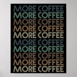 meer koffie vintage kleurrijke koffie liefhebber t poster
