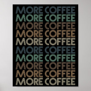 meer koffie vintage kleurrijke koffie liefhebber t poster