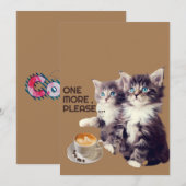 Meer koffie voor katten. kaart (Voorkant / Achterkant)